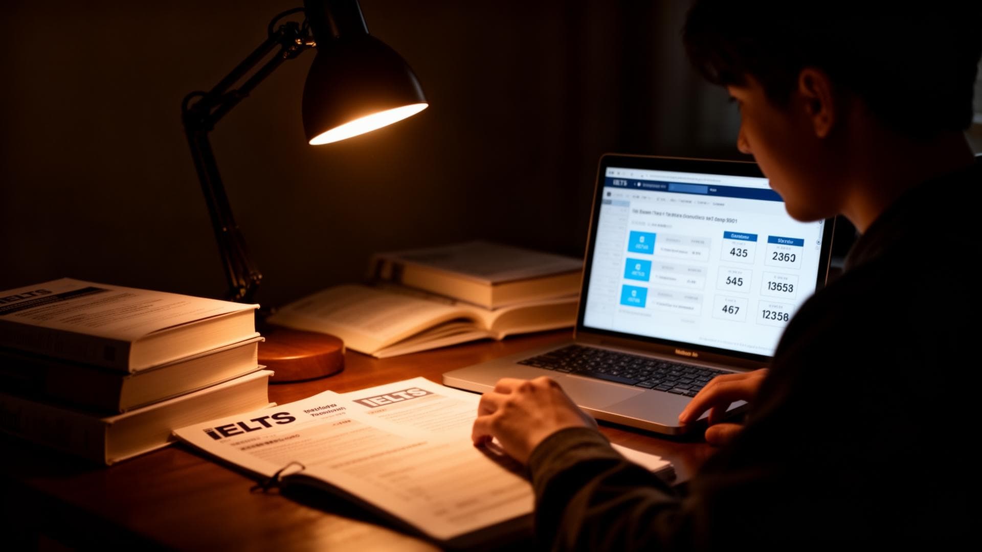 Student preparing for IELTS